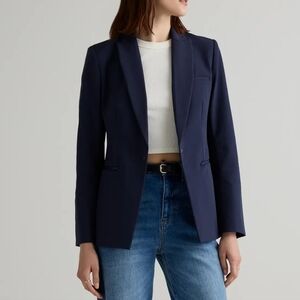 Quince Scuba Single-Breasted Convertible Blazer XS NWT